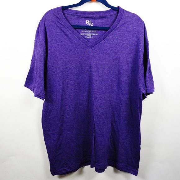 NWOT Tri-blend Super Soft Purple Mid-Sleeves Tee - Picture 1 of 2